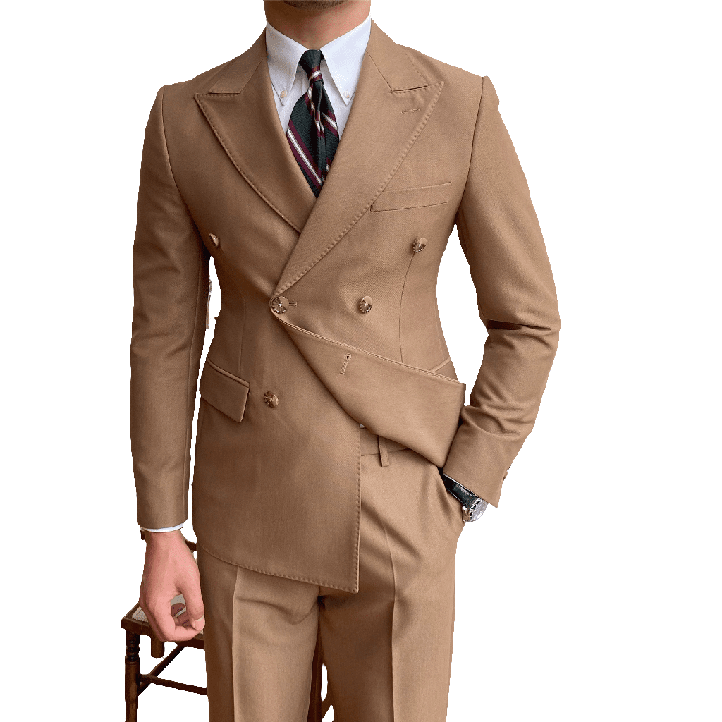 Men's Retro Gao Ding Private Order Slim Fit Closure Collar Suit