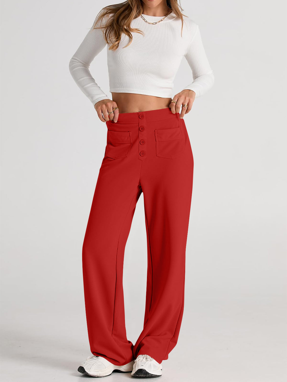 Chic Comfort and Effortless Women Style High Waist Wide Leg Pants