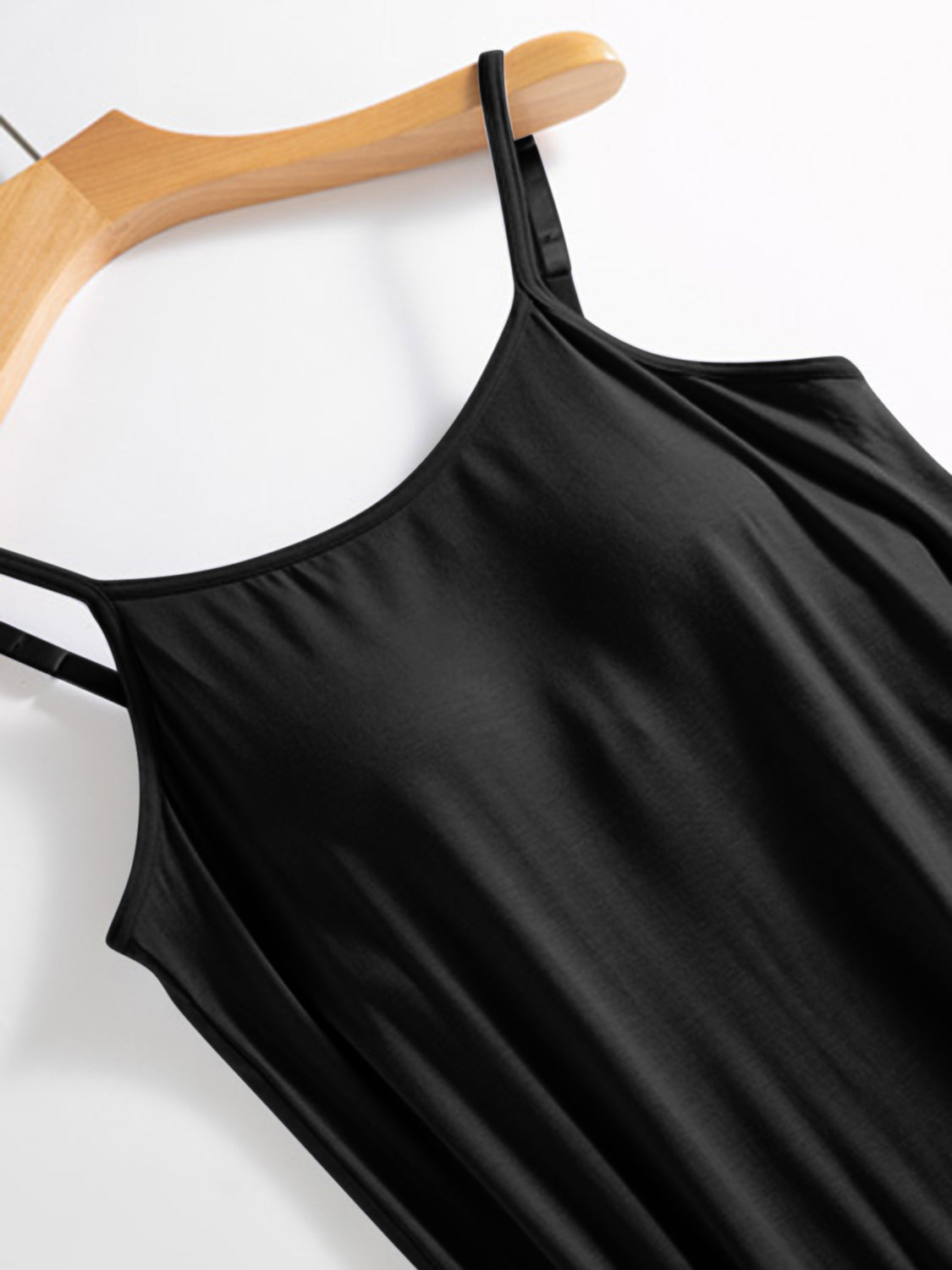 Scoop Neck Midi Cami Dress with Elegant Built-in Bra