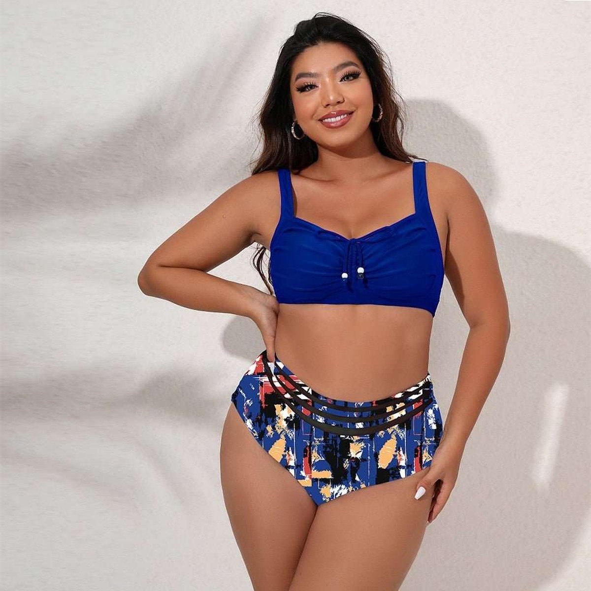 Curves Plus Size Two-Piece Push-Up Bikini Set for Women