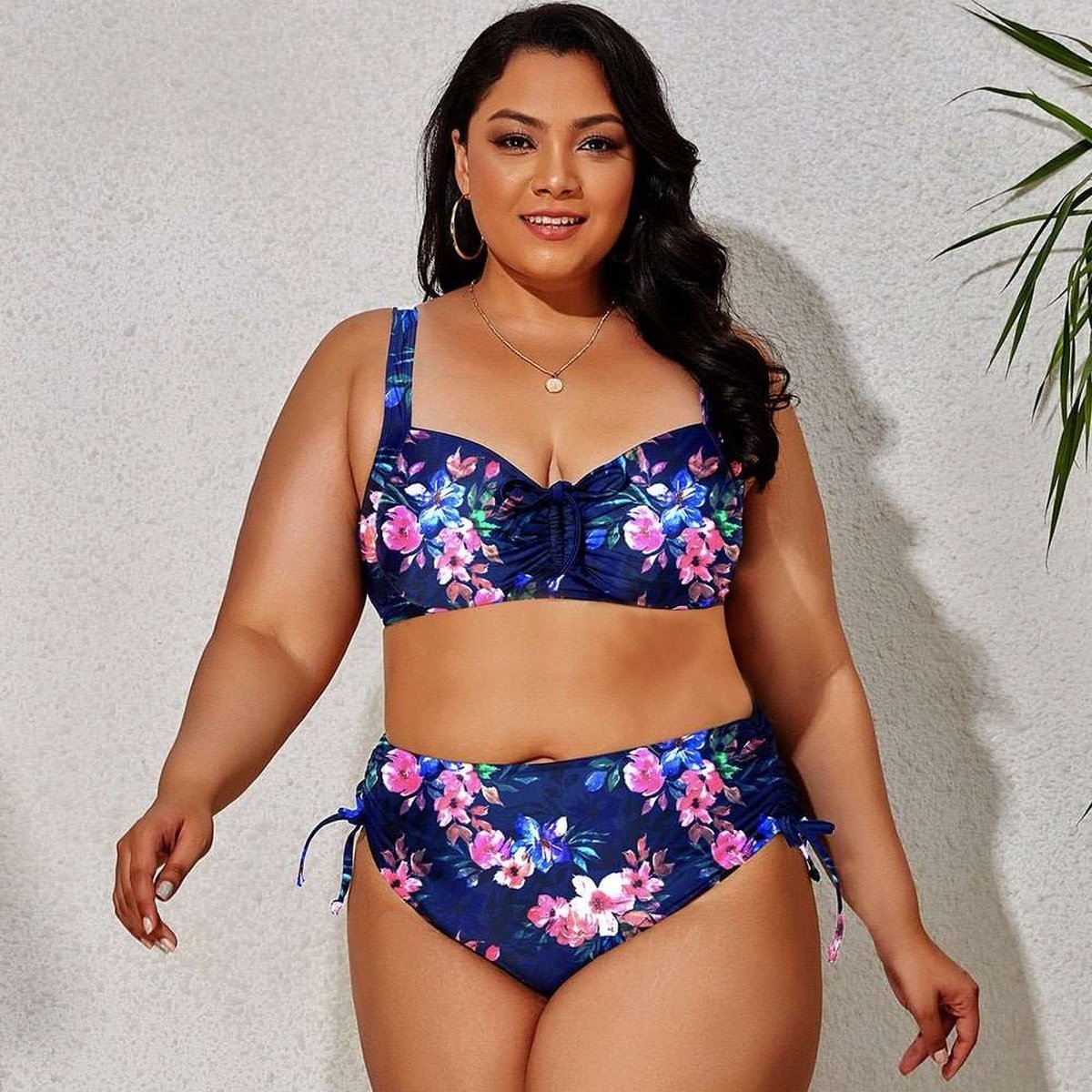 Curves Plus Size Two-Piece Push-Up Bikini Set for Women