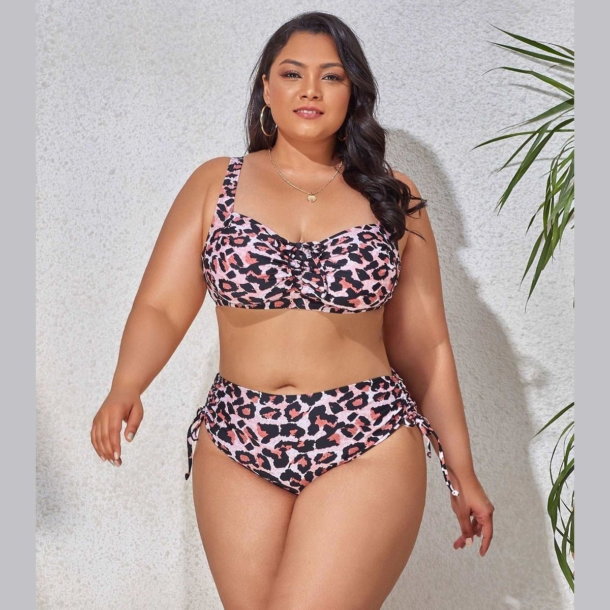 Curves Plus Size Two-Piece Push-Up Bikini Set for Women