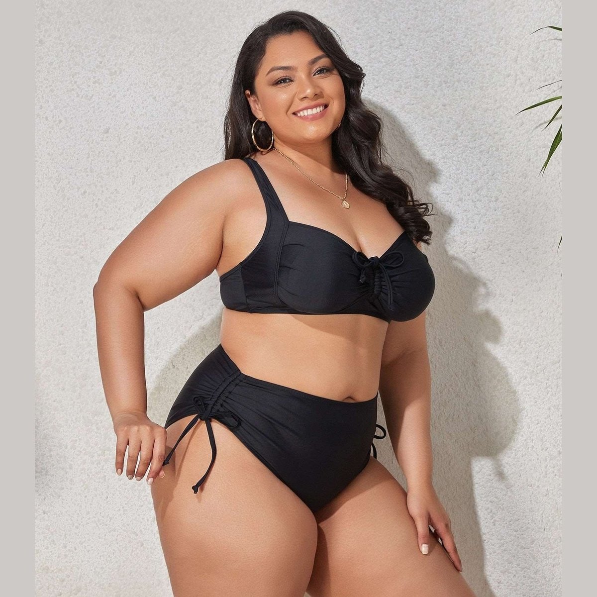 Curves Plus Size Two-Piece Push-Up Bikini Set for Women