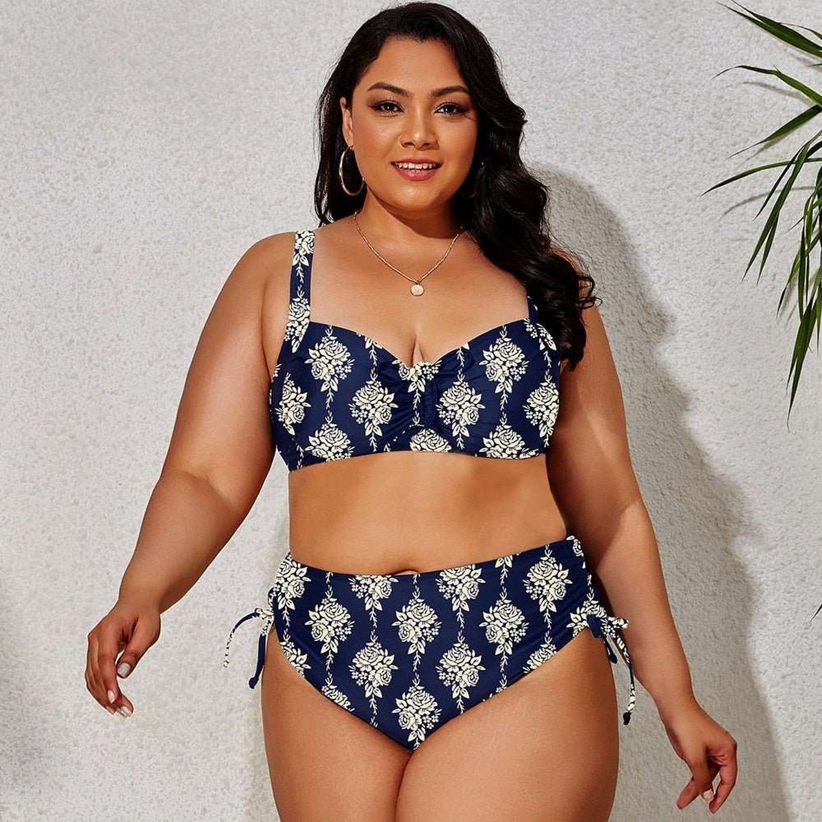 Curves Plus Size Two-Piece Push-Up Bikini Set for Women