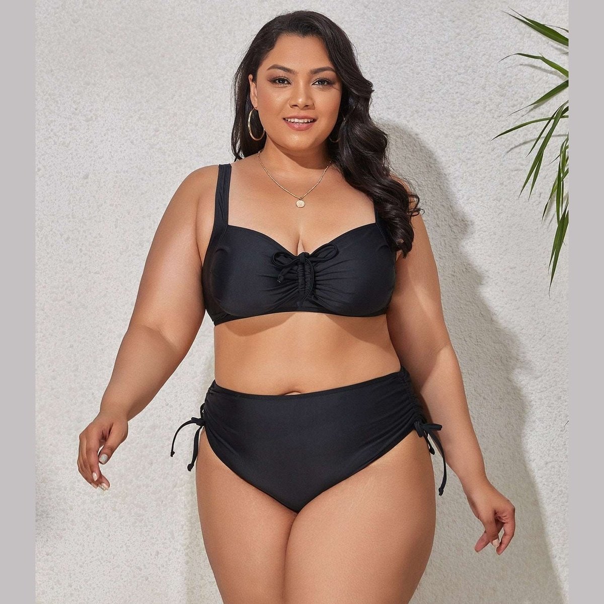 Curves Plus Size Two-Piece Push-Up Bikini Set for Women