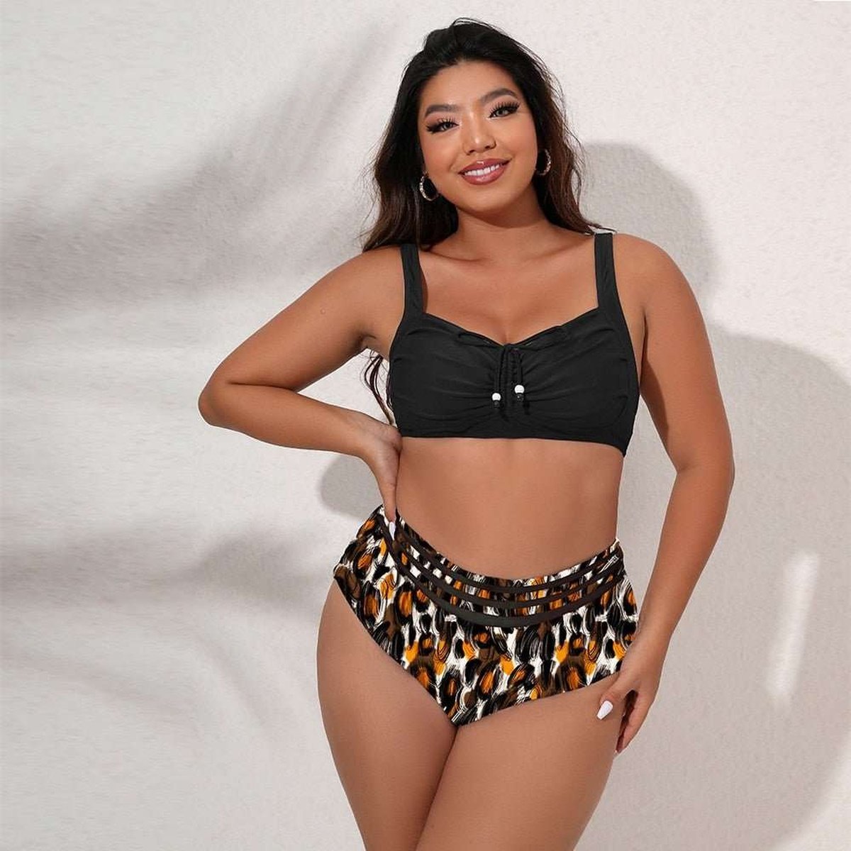 Curves Plus Size Two-Piece Push-Up Bikini Set for Women