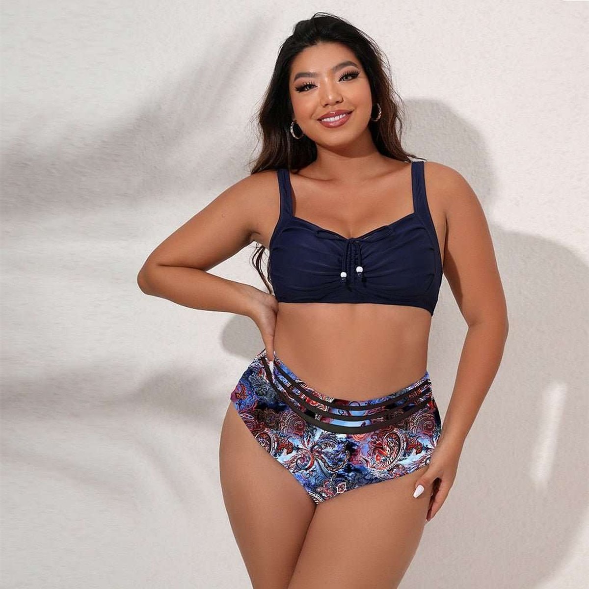 Curves Plus Size Two-Piece Push-Up Bikini Set for Women