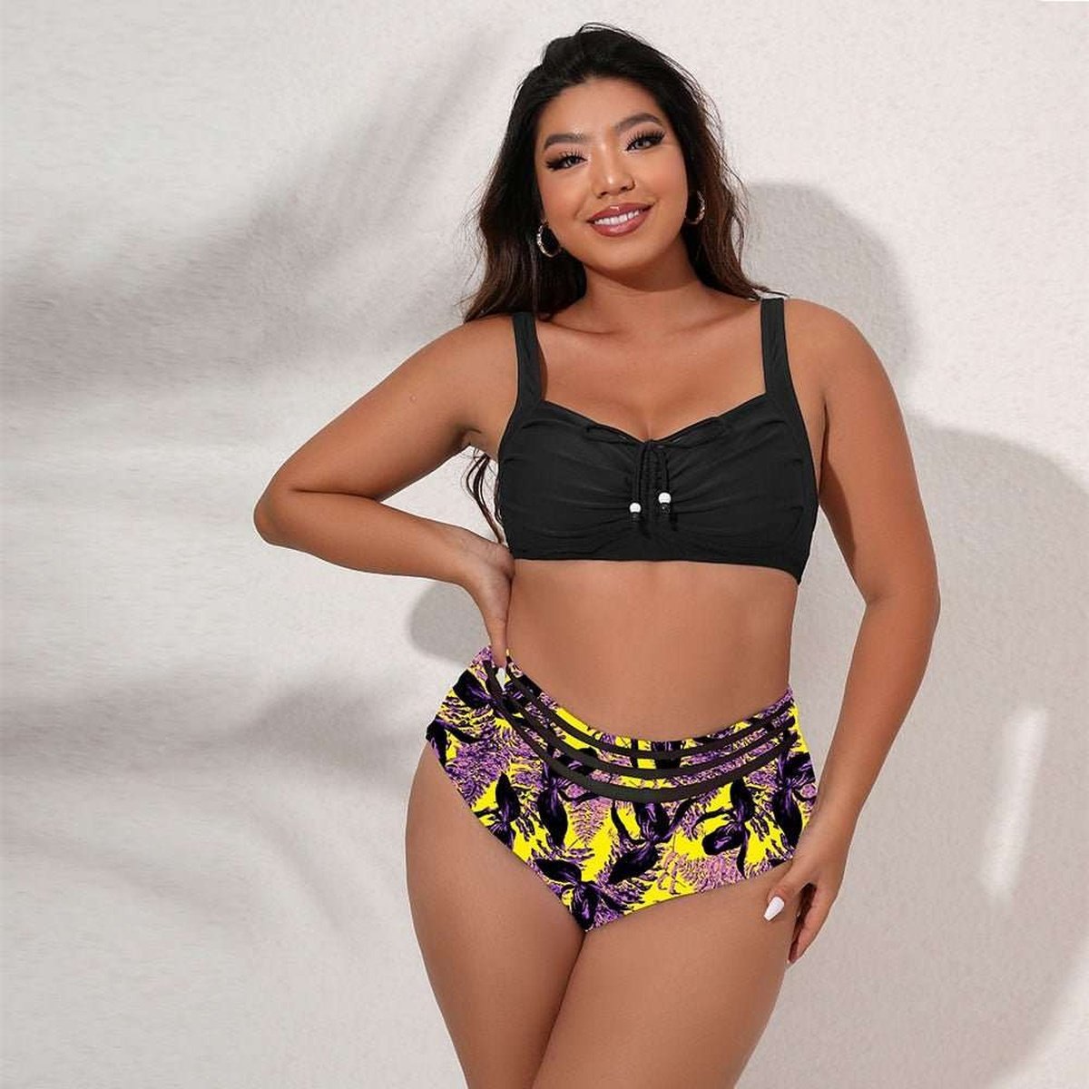 Curves Plus Size Two-Piece Push-Up Bikini Set for Women