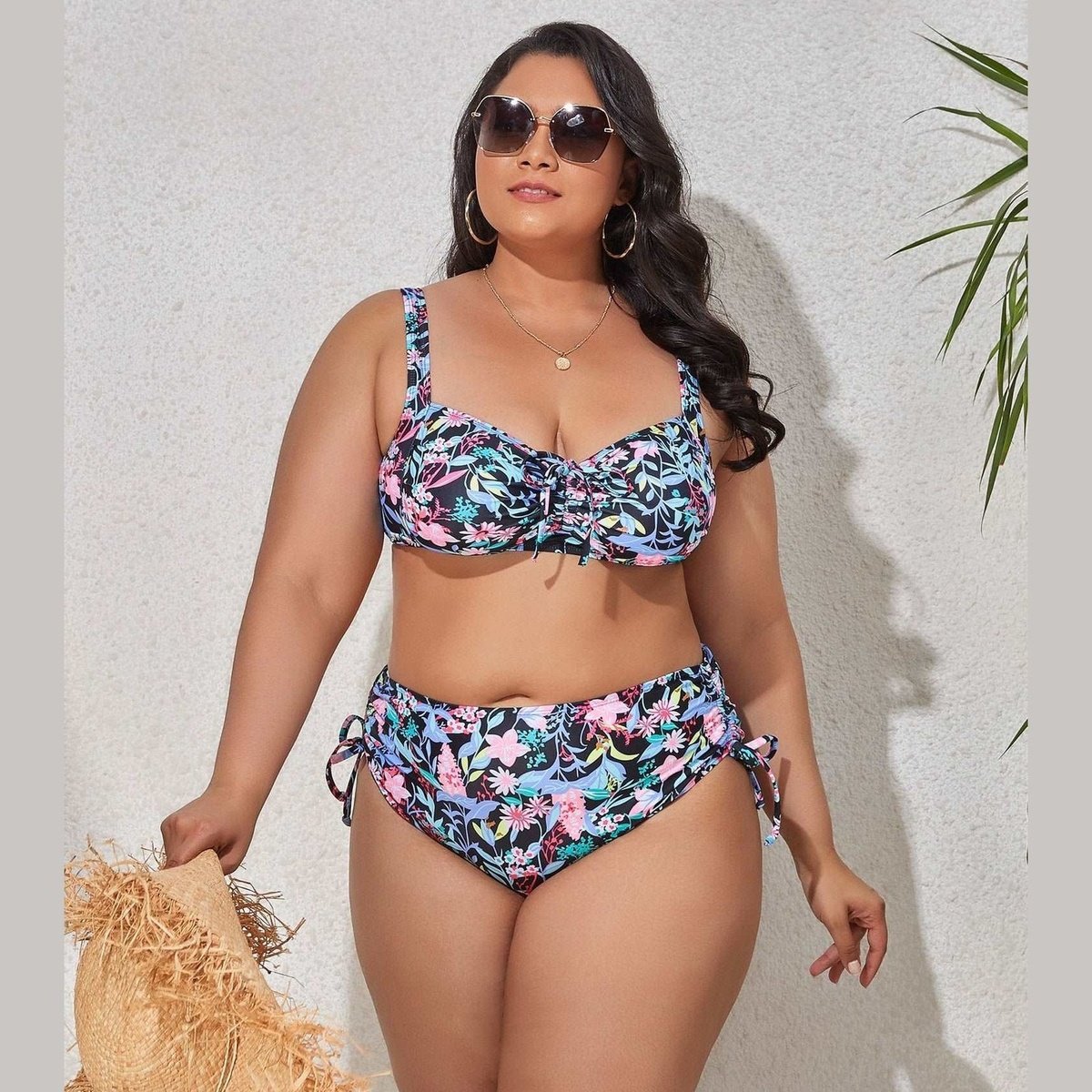 Curves Plus Size Two-Piece Push-Up Bikini Set for Women