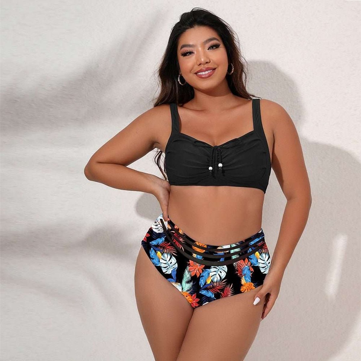 Curves Plus Size Two-Piece Push-Up Bikini Set for Women