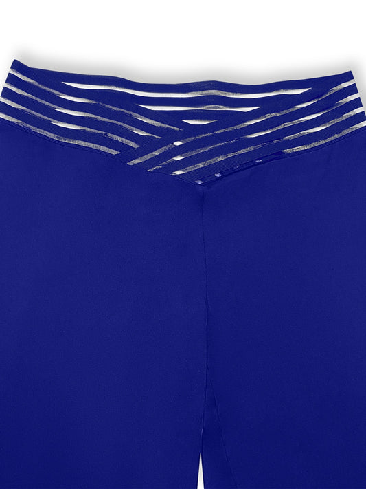 Plus Size V-Waistband Bootcut Pants High-Waisted Crossover Flare