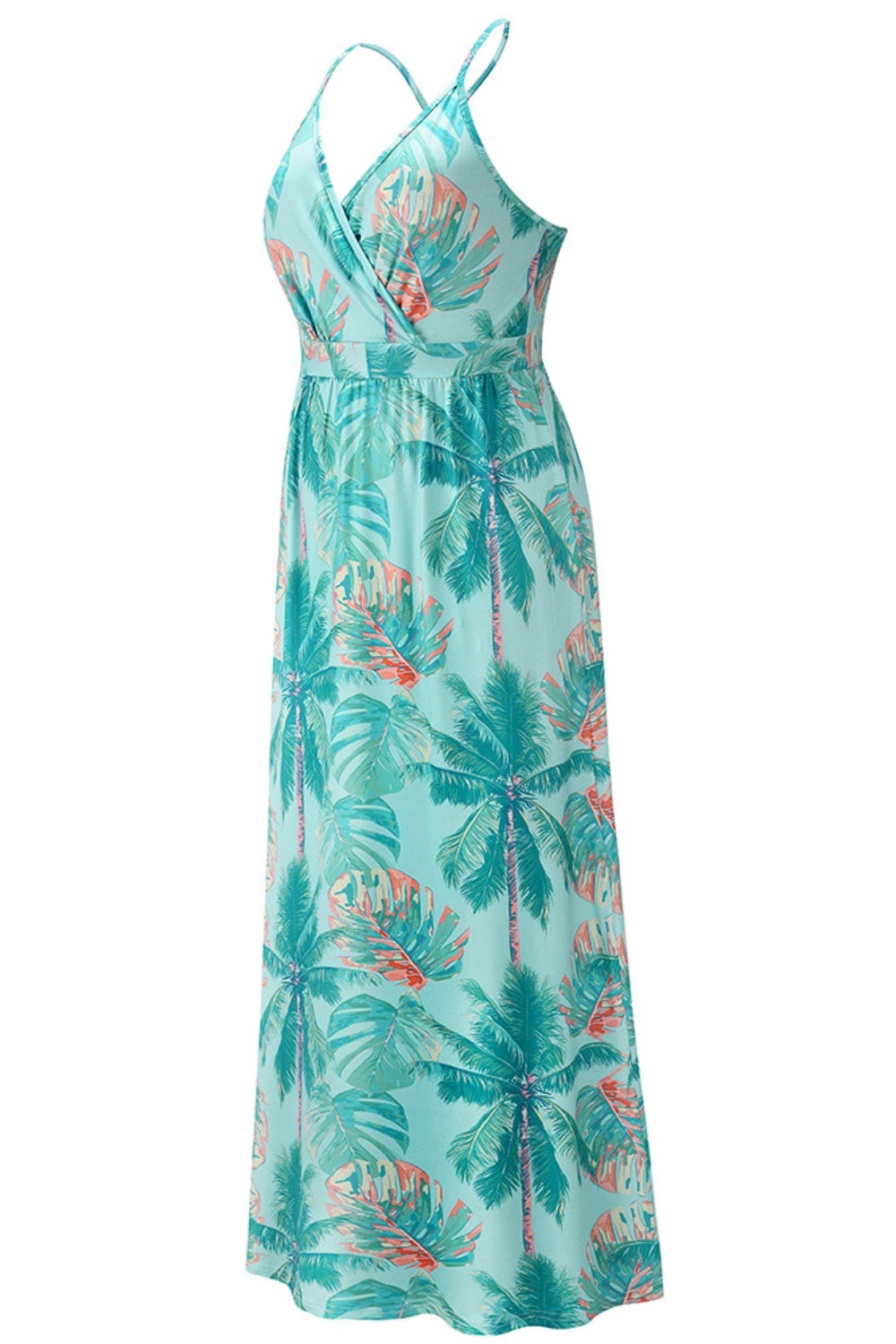 Crisscross Printed Surplice Cami Dress Women's Formal Sleeveless Dress