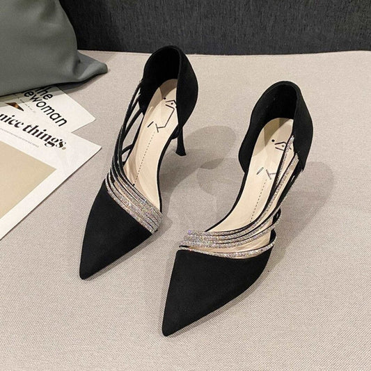 Enchanting Toe High Heel Leather Strappy Shoes for Women