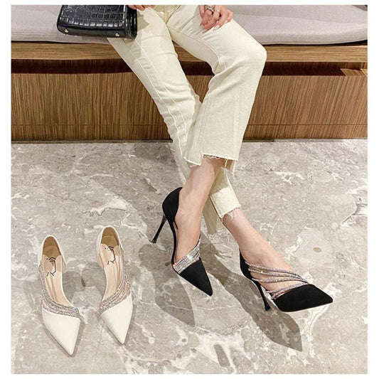 Enchanting Toe High Heel Leather Strappy Shoes for Women
