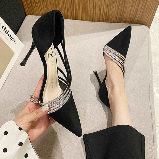 Enchanting Toe High Heel Leather Strappy Shoes for Women