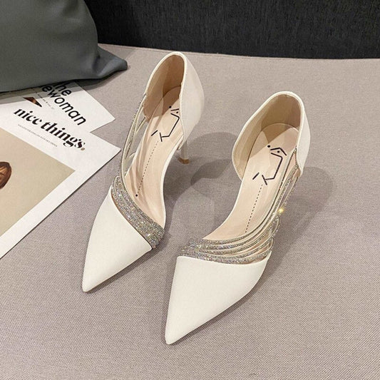 Enchanting Toe High Heel Leather Strappy Shoes for Women