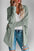 Chic Cozy Casual Style Pocketed Open Front Long Sleeve Cardigan