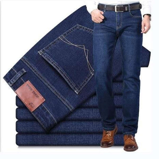 Fashion & Luxury Men's Denim Pants: Slim Straight Stretch Jeans