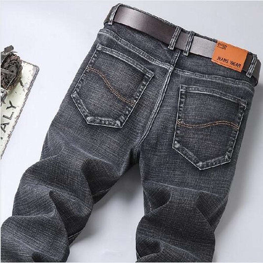 Fashion & Luxury Men's Denim Pants: Slim Straight Stretch Jeans