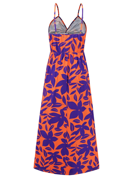 Women's Maxi Twisted Sleeveless Cutout V-Neck Long Cami Dress