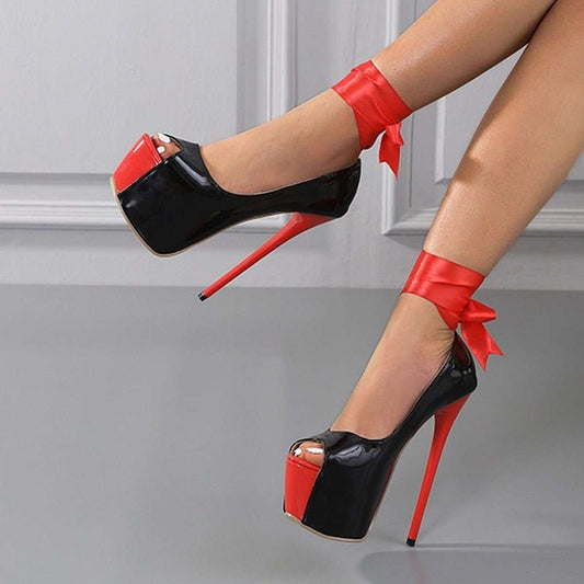 Fierce Strides Ankle Strap Peep Toe Slingback High Heels for Women