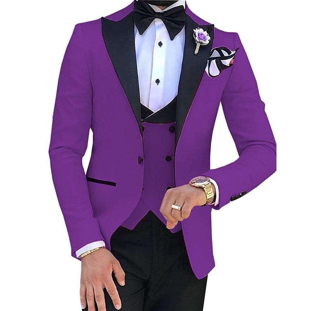 Groomsmen Tuxedos 3-Piece Wedding Suit For Men