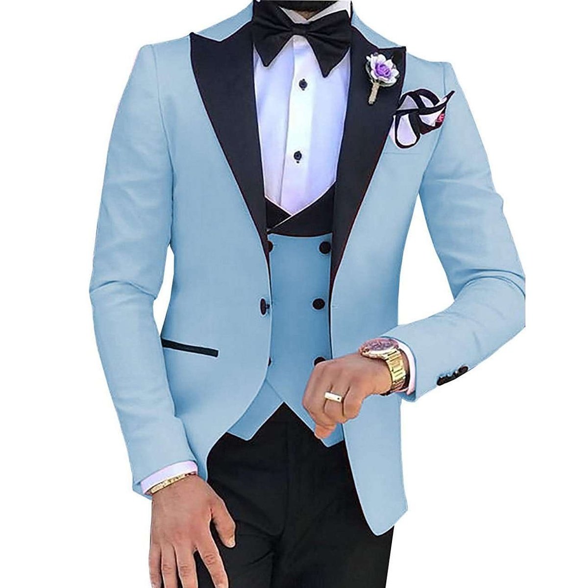 Groomsmen Tuxedos 3-Piece Wedding Suit For Men