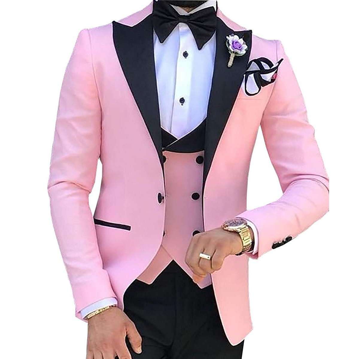 Groomsmen Tuxedos 3-Piece Wedding Suit For Men