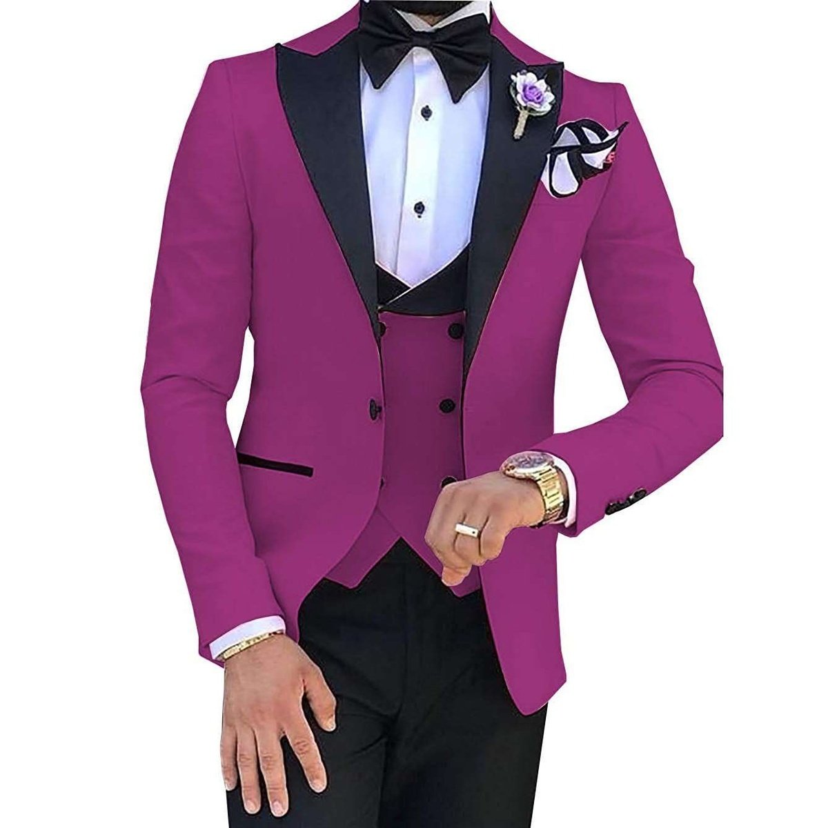 Groomsmen Tuxedos 3-Piece Wedding Suit For Men