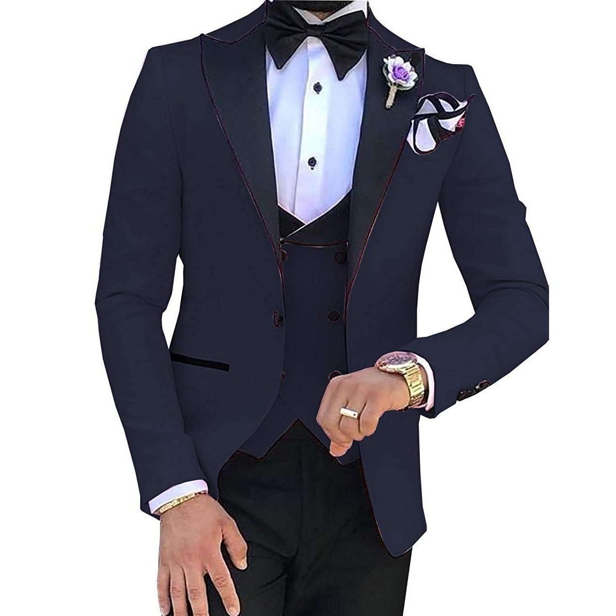 Groomsmen Tuxedos 3-Piece Wedding Suit For Men