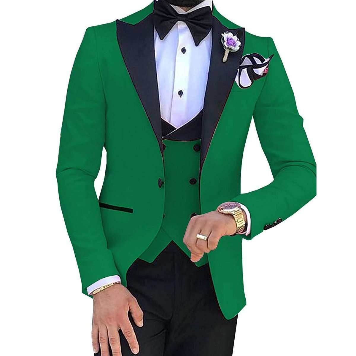 Groomsmen Tuxedos 3-Piece Wedding Suit For Men