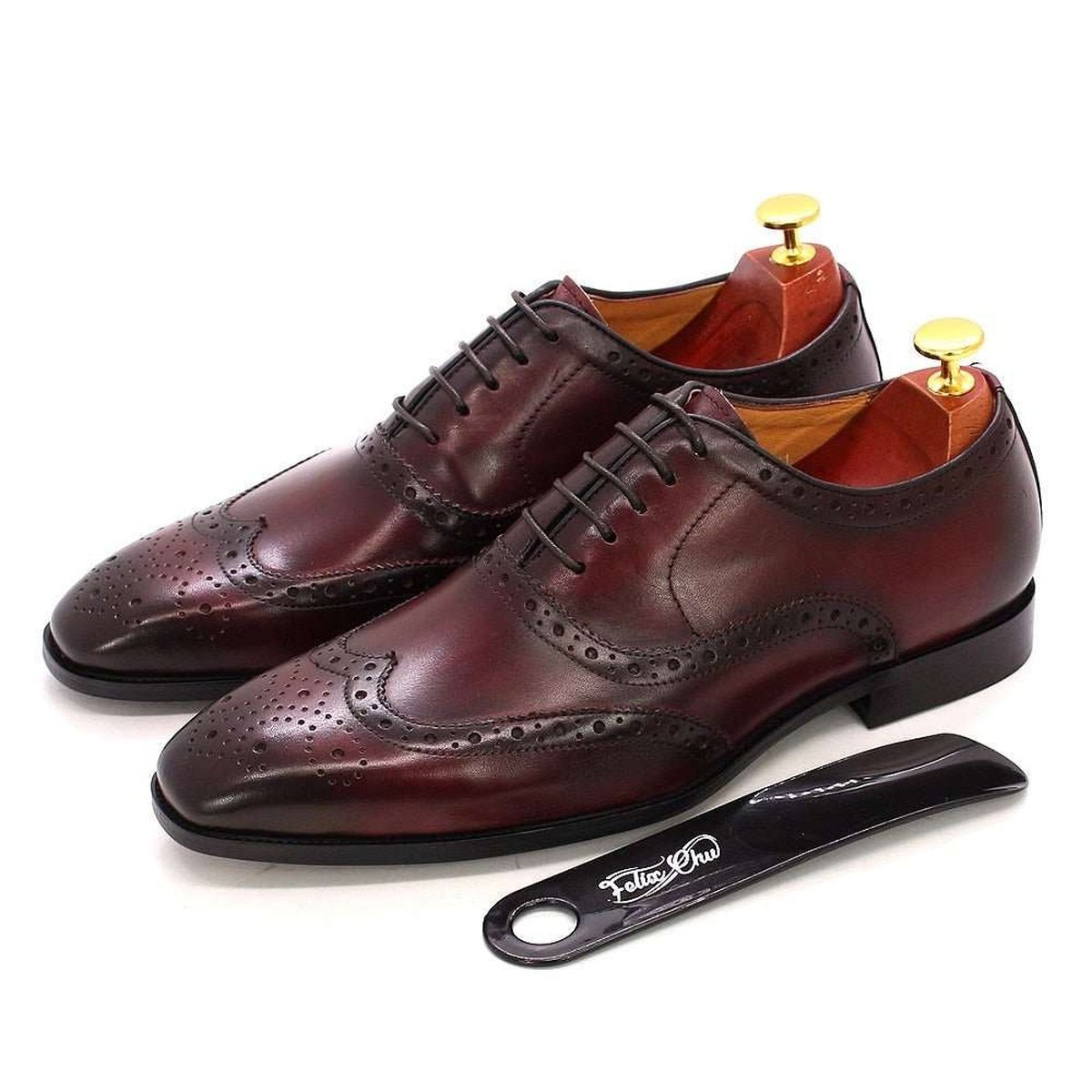 Handmade Men's Oxford Leather Classic Business Formal Shoe