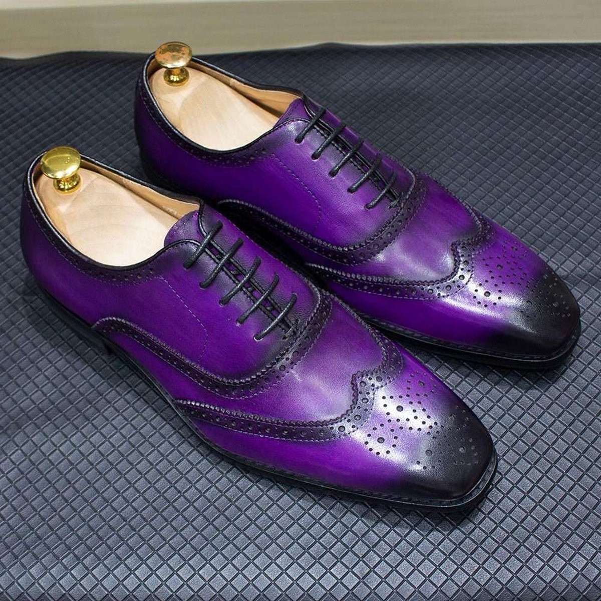 Handmade Men's Oxford Leather Classic Business Formal Shoe