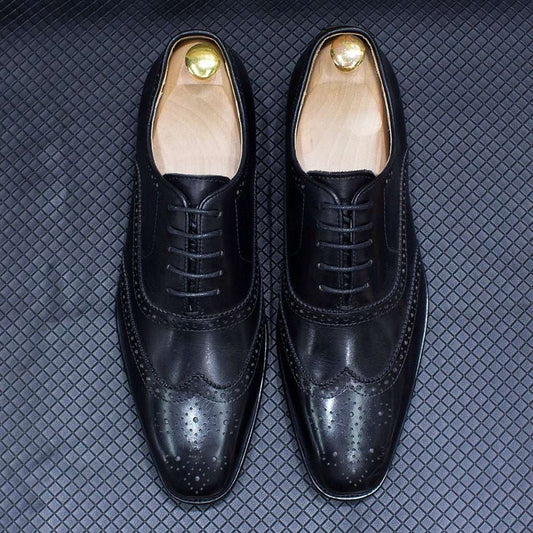 Handmade Men's Oxford Leather Classic Business Formal Shoe