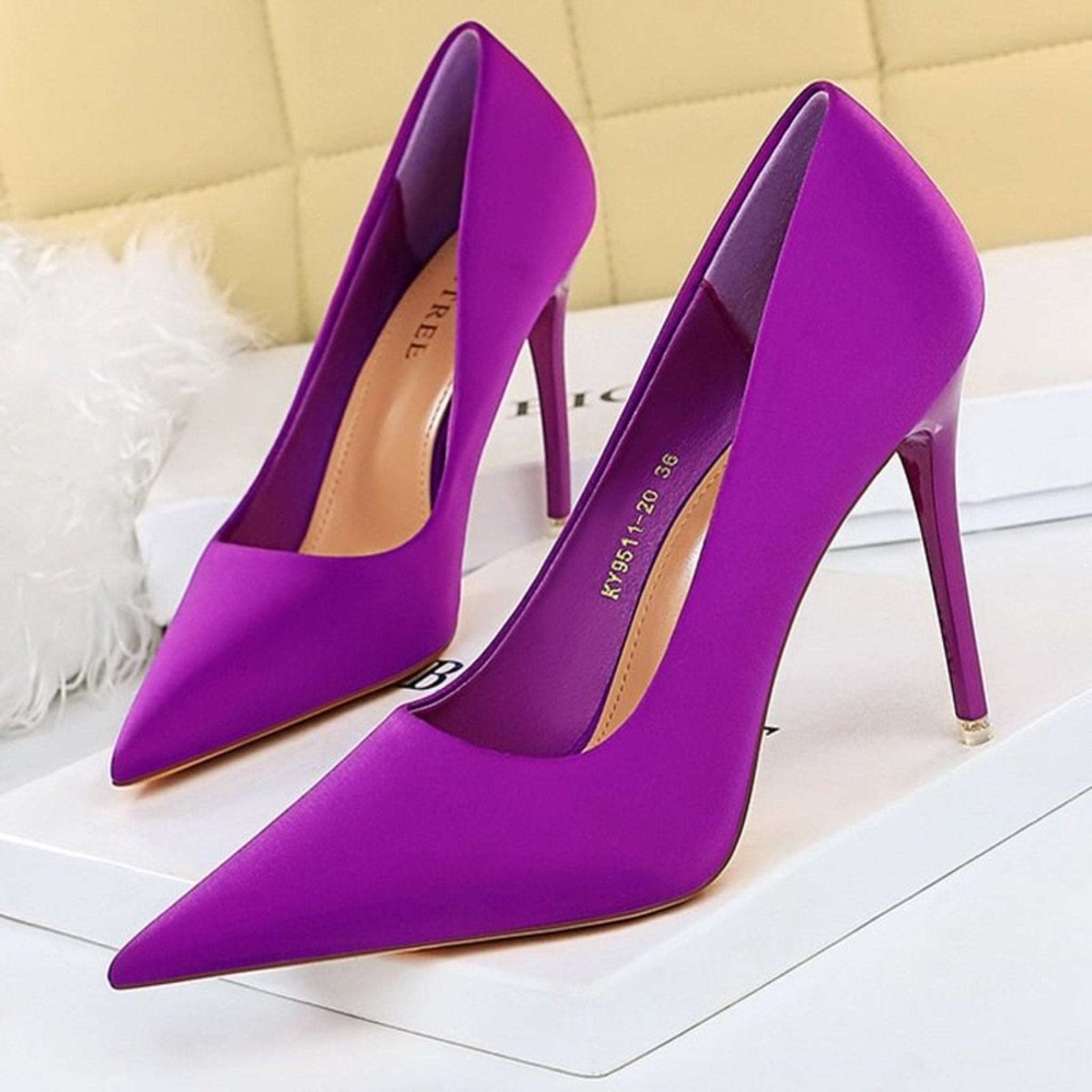 Luxurious Satin Satin Women Pumps Shoes for Noble Parties