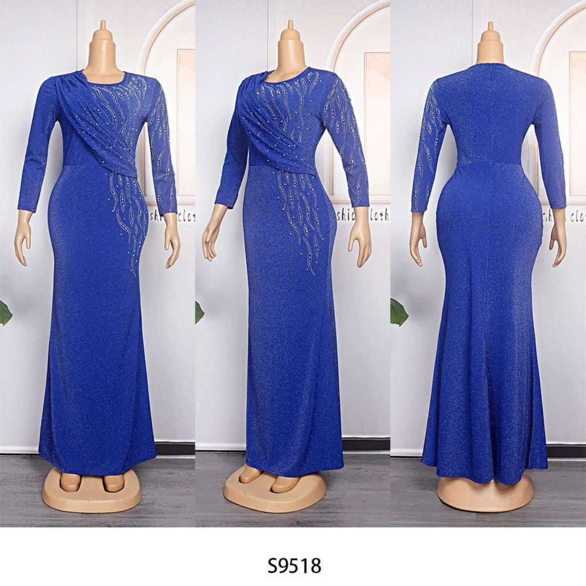 Luxury Women Plus Size African Wedding Party Long Dress