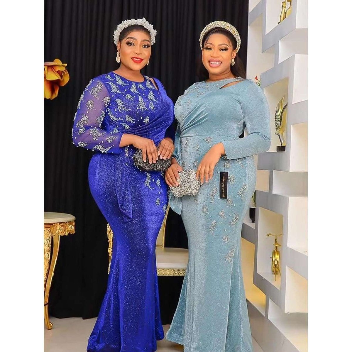 Luxury Women Plus Size African Wedding Party Long Dress