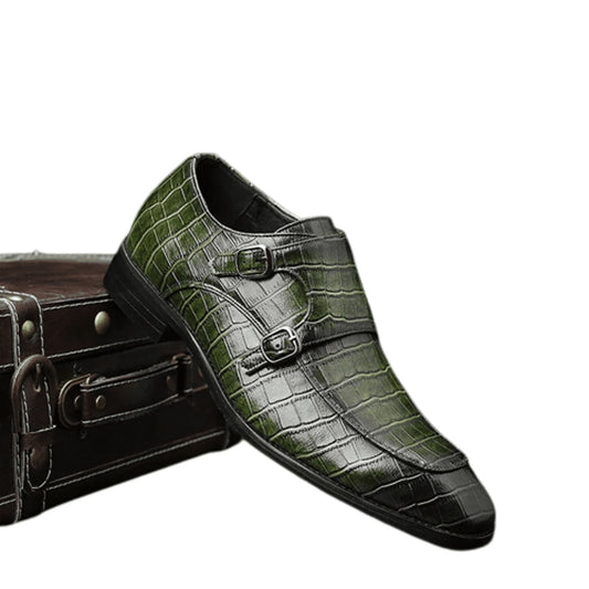 Men's Buckle Crocodile Grain Casual Wedding Party Shoes