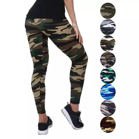 Camouflage Woman's Leggings Slim Stretch Yoga Trouser