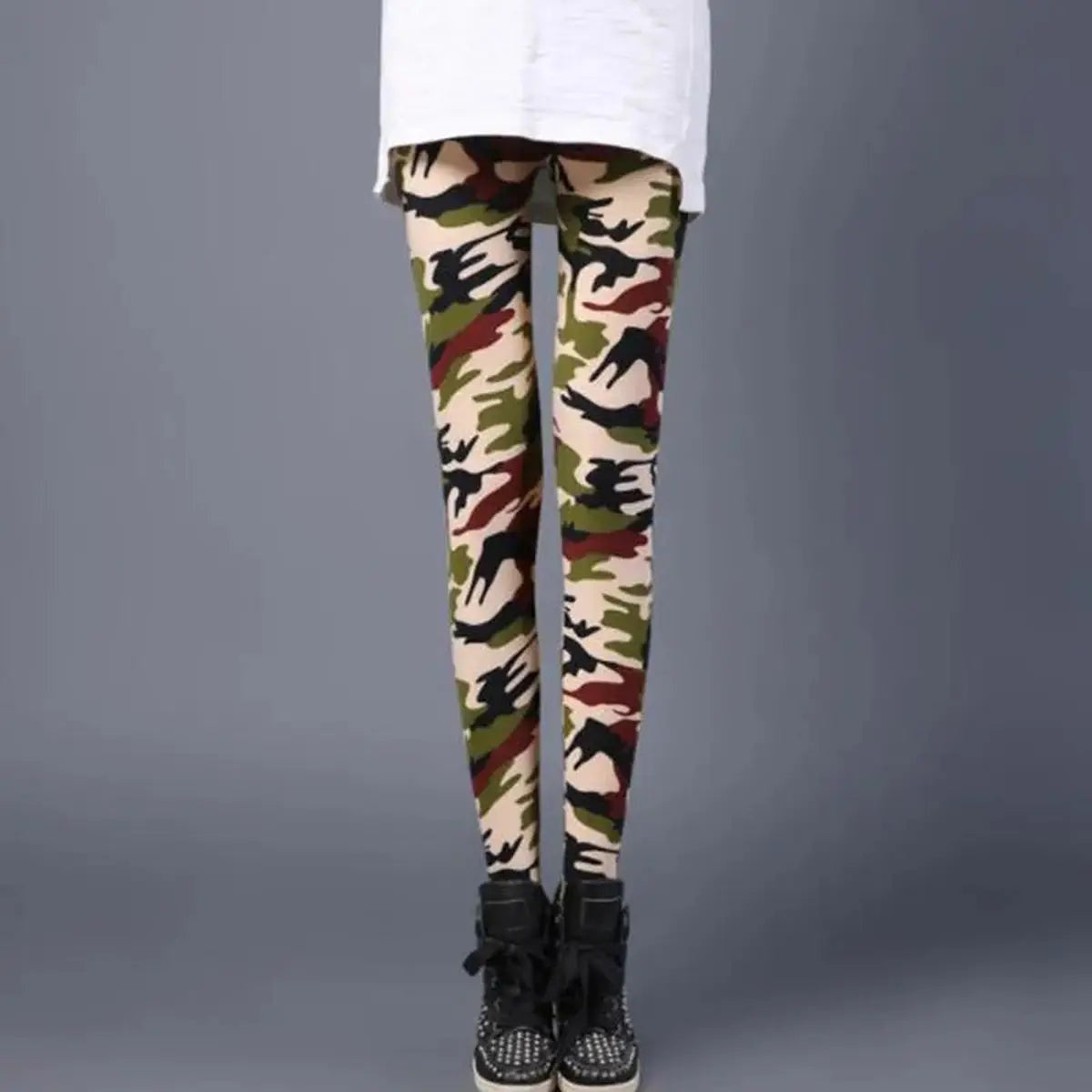 Camouflage Woman's Leggings Slim Stretch Yoga Trouser