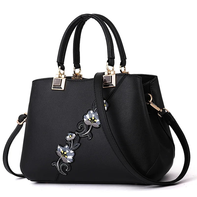 Women Luxury Mini Applique Decor Hard PU Leather Handbags