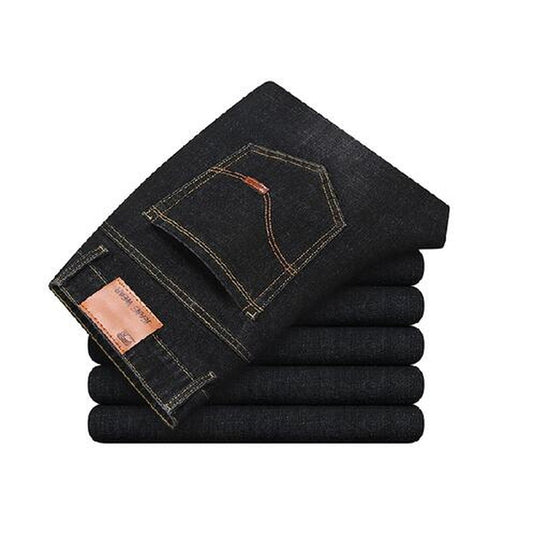 Fashion & Luxury Men's Denim Pants: Slim Straight Stretch Jeans