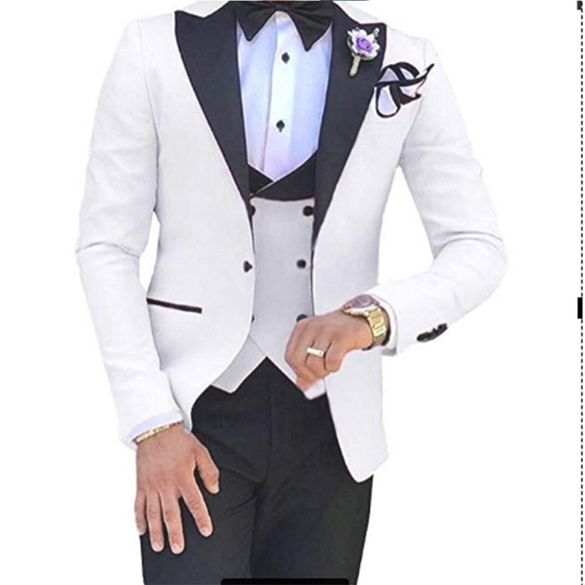 Groomsmen Tuxedos 3-Piece Wedding Suit For Men