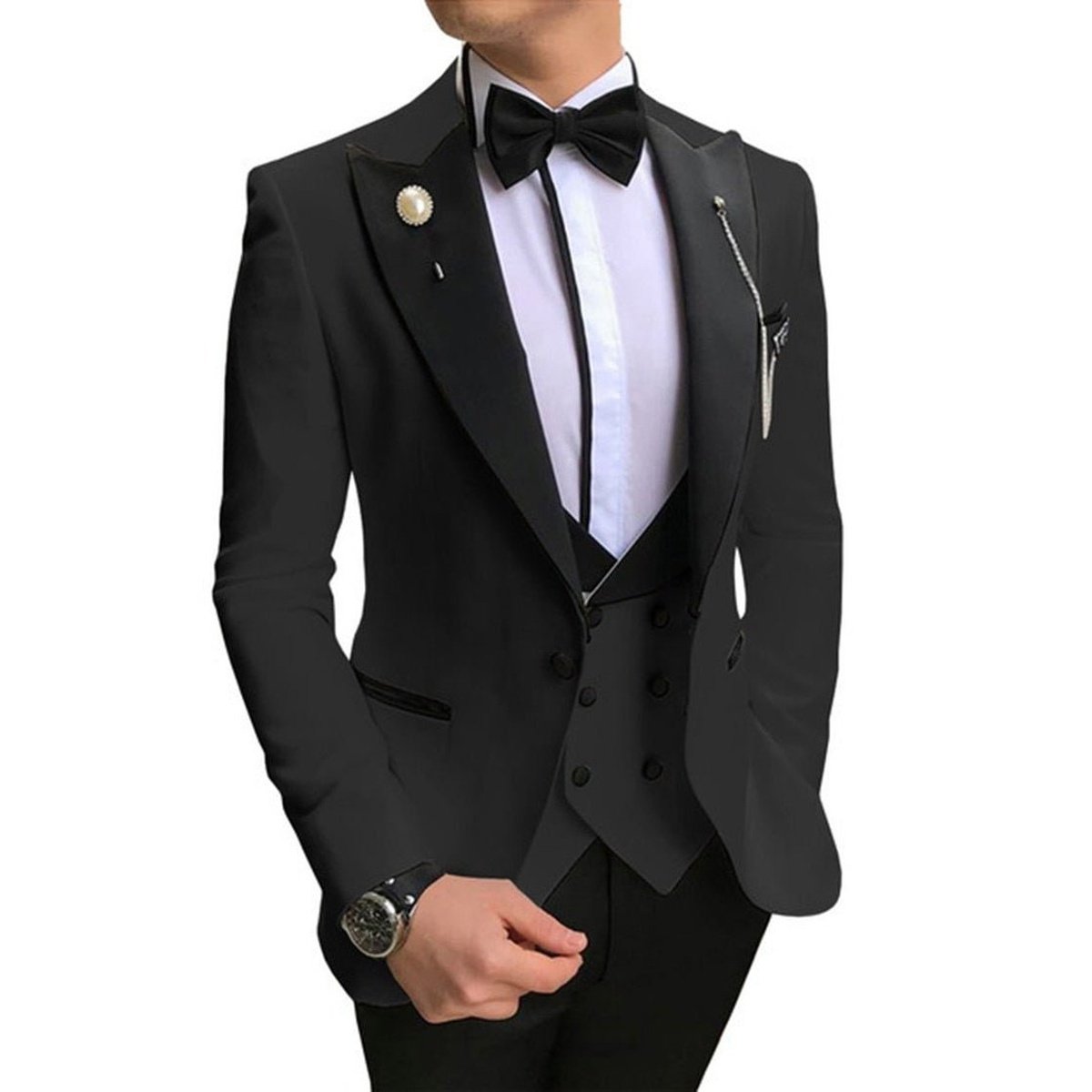 Groomsmen Tuxedos 3-Piece Wedding Suit For Men