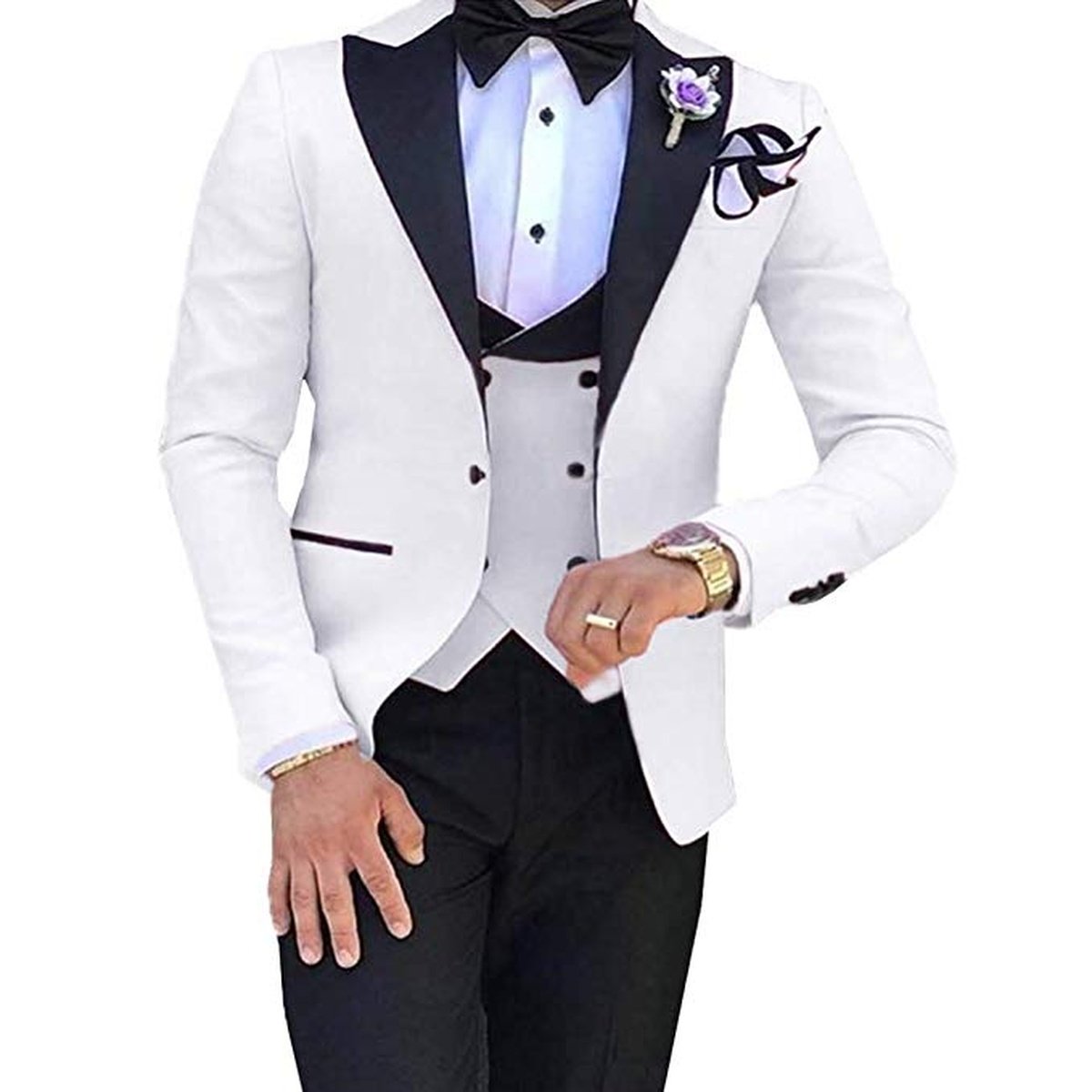 Groomsmen Tuxedos 3-Piece Wedding Suit For Men