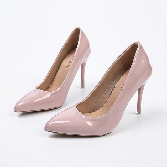 Stiletto Women's high heel shoes with Fashionable patent pumps