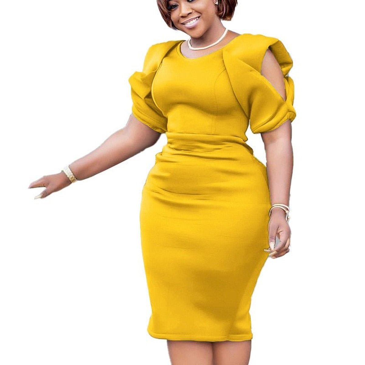 Slim and Elegant Sheath Gown for Women's Nightclub Events