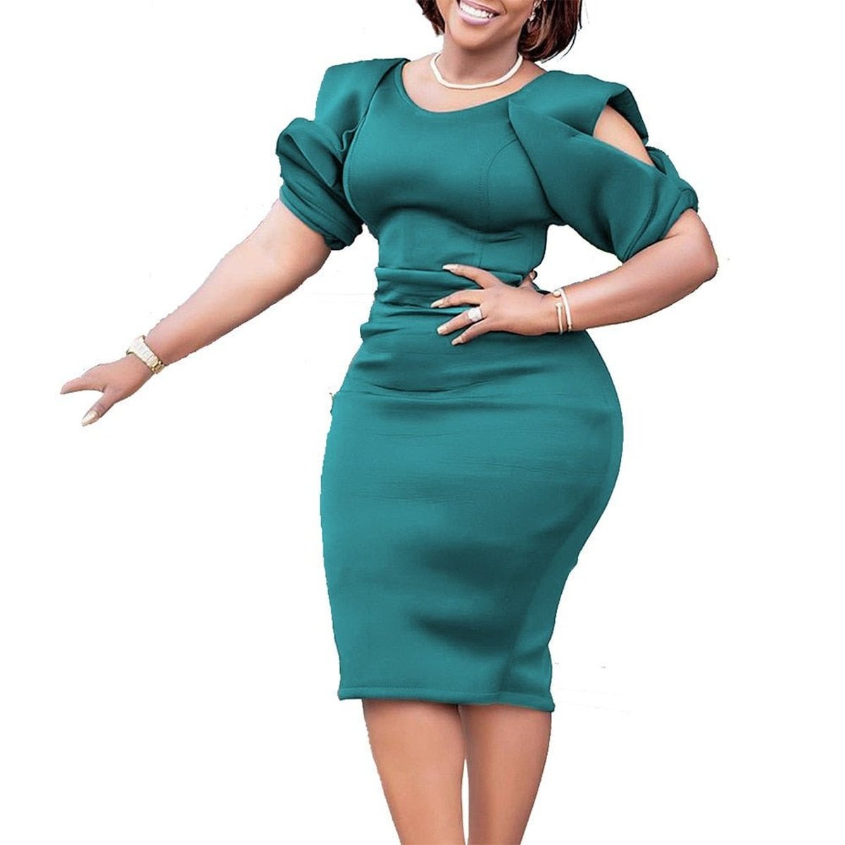 Slim and Elegant Sheath Gown for Women's Nightclub Events