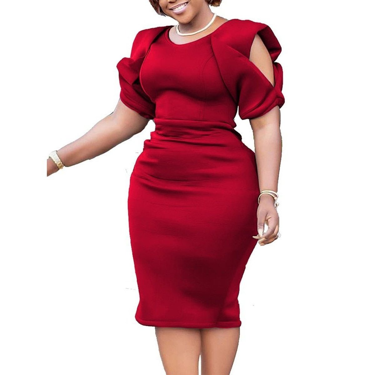 Slim and Elegant Sheath Gown for Women's Nightclub Events